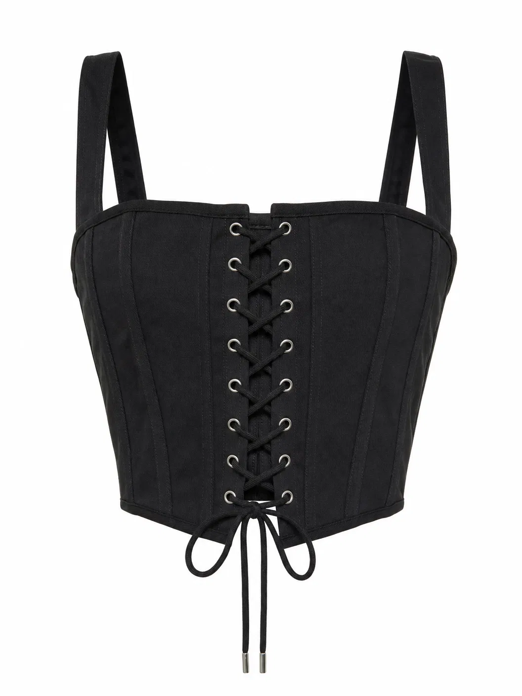 Lace-Up Crop Corset Top