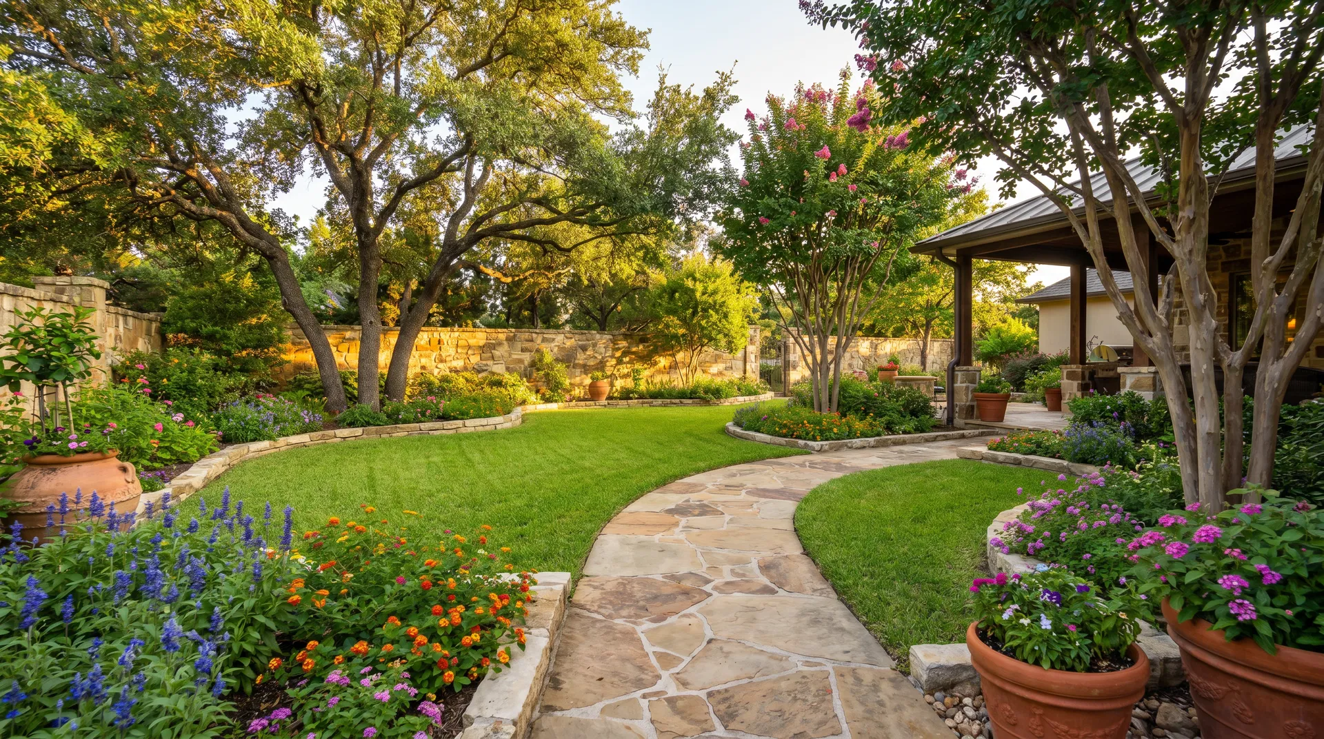 Beautiful landscaped yard