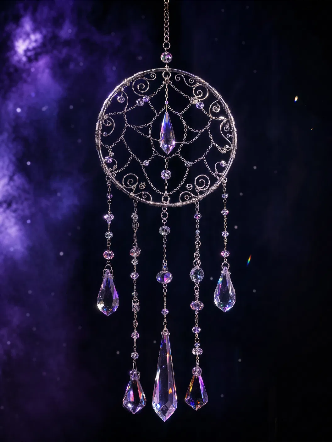 Celestial Crystal Dream Catcher