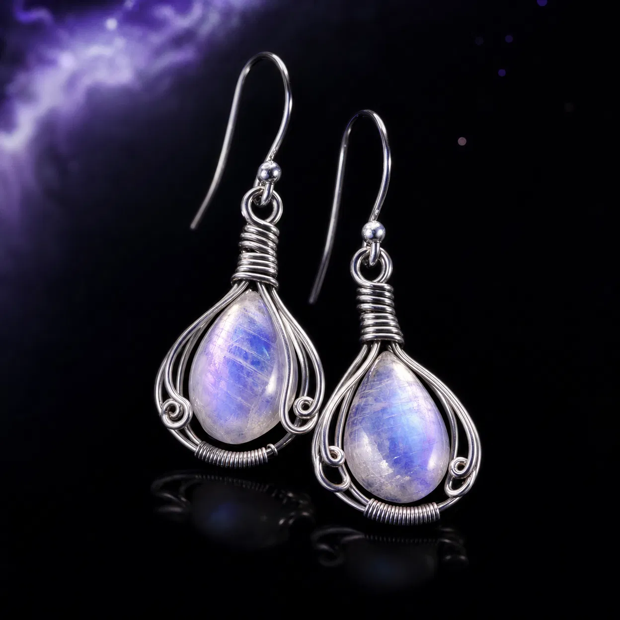 Moonstone Teardrop Earrings