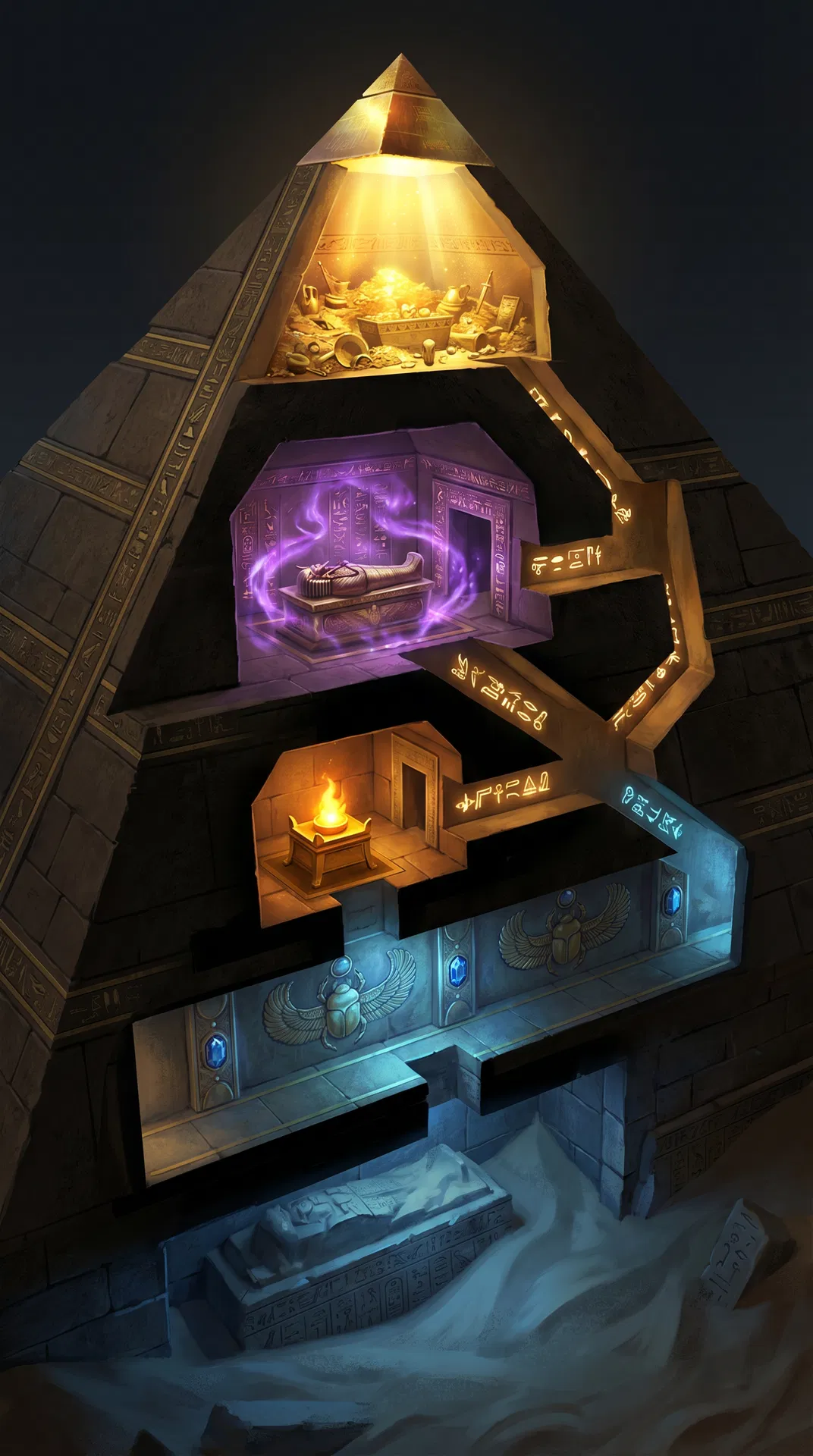 金字塔封印层级剖面