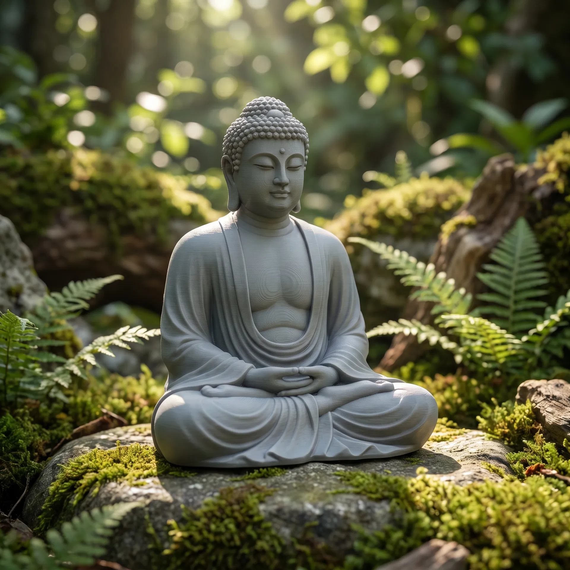 Meditating Buddha Garden Statue