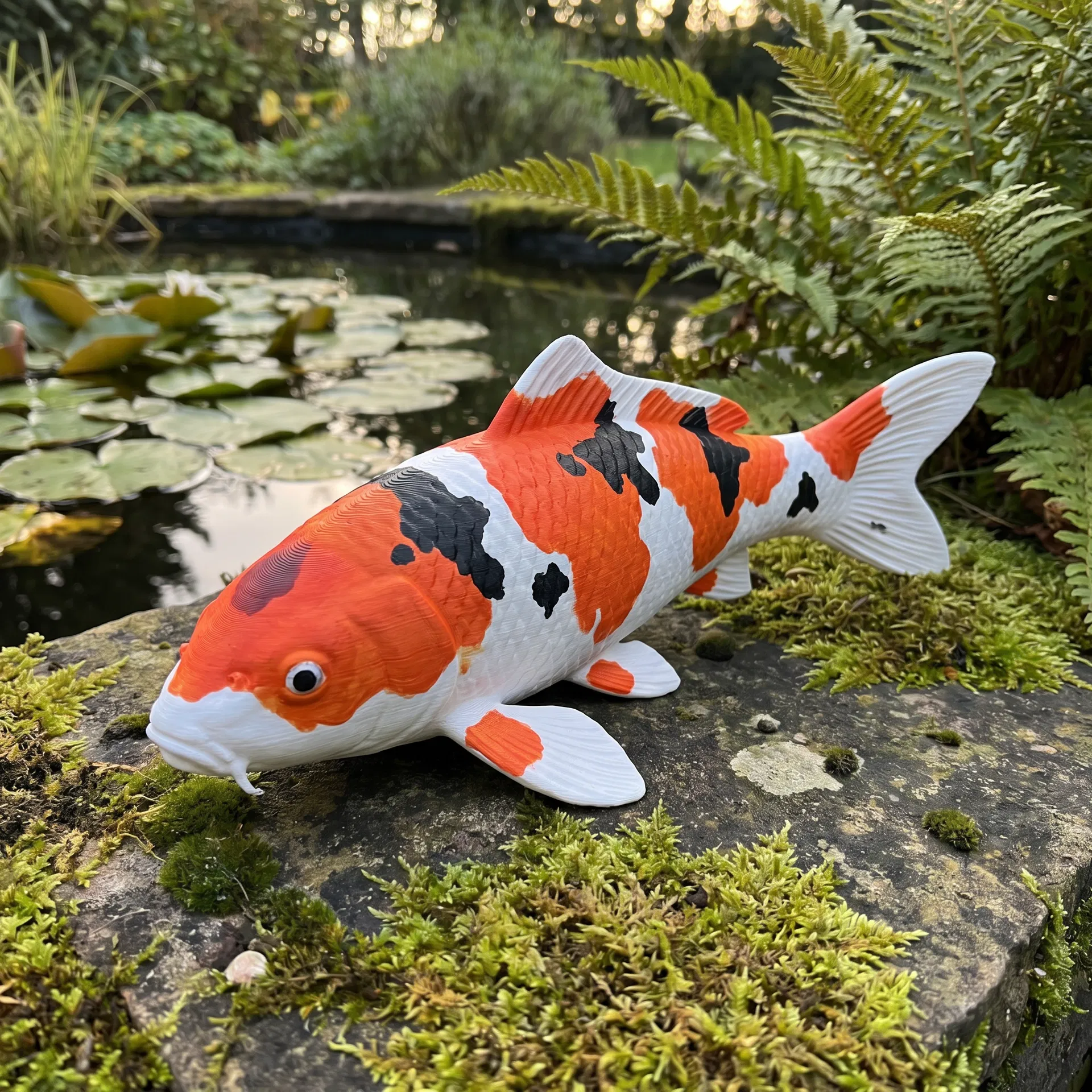 Koi Fish Garden Statue