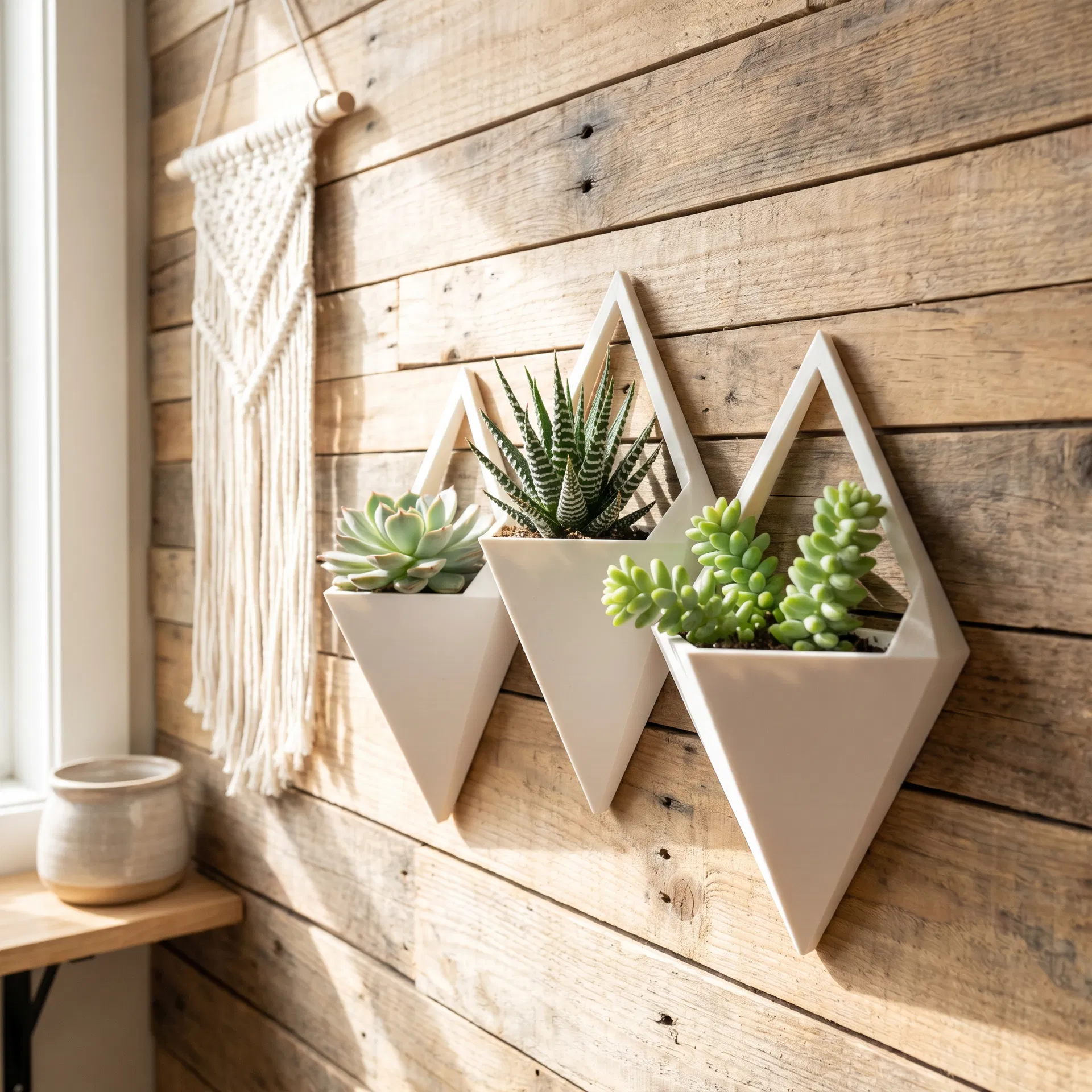 Wall-Mount Succulent Planter Set (3-Pack)