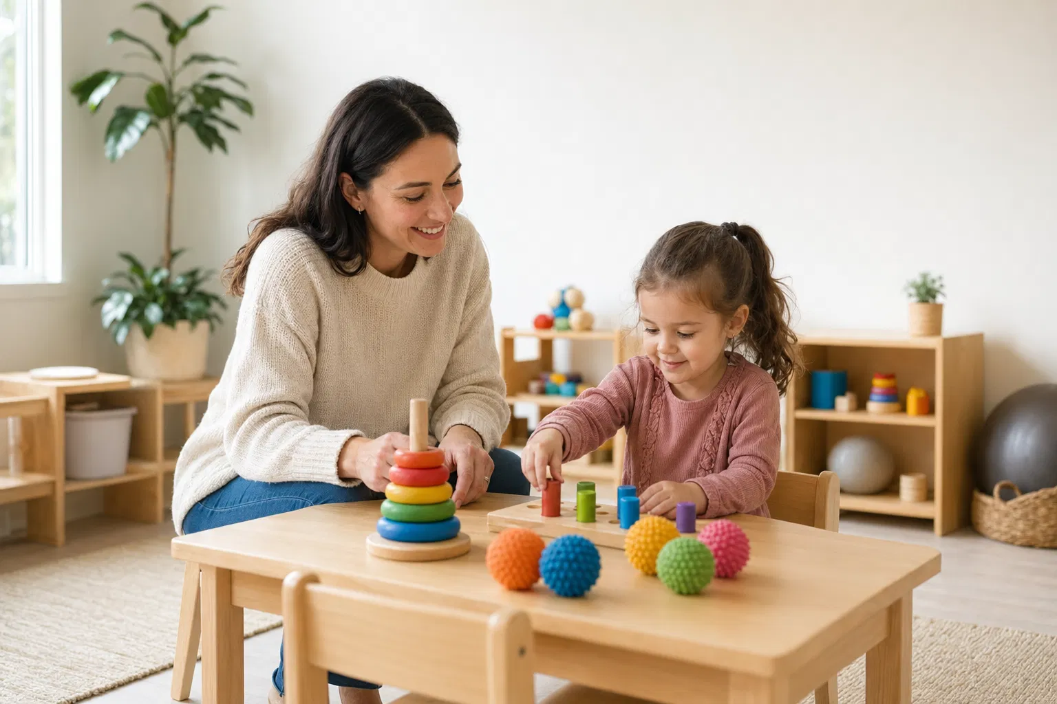 Occupational therapy session at Palisades Pediatric Center
