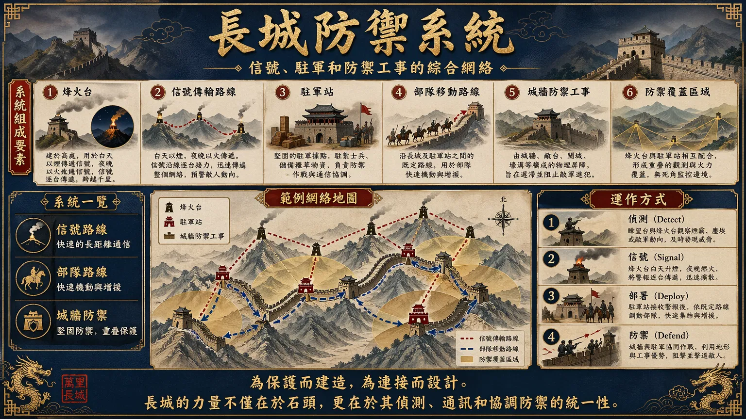 長城防禦系統示意圖