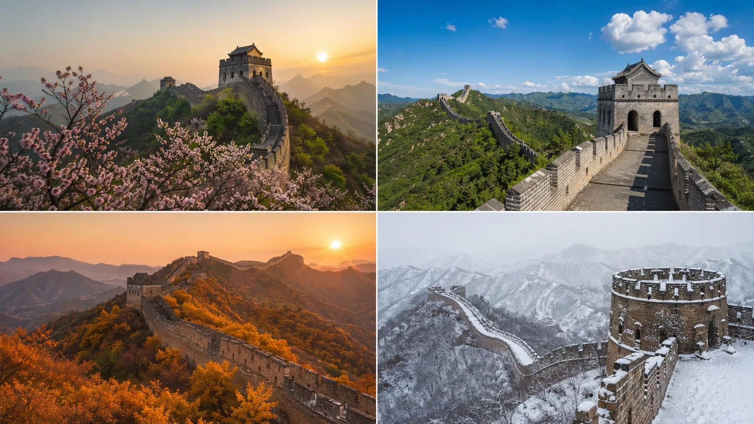 長城四季風景