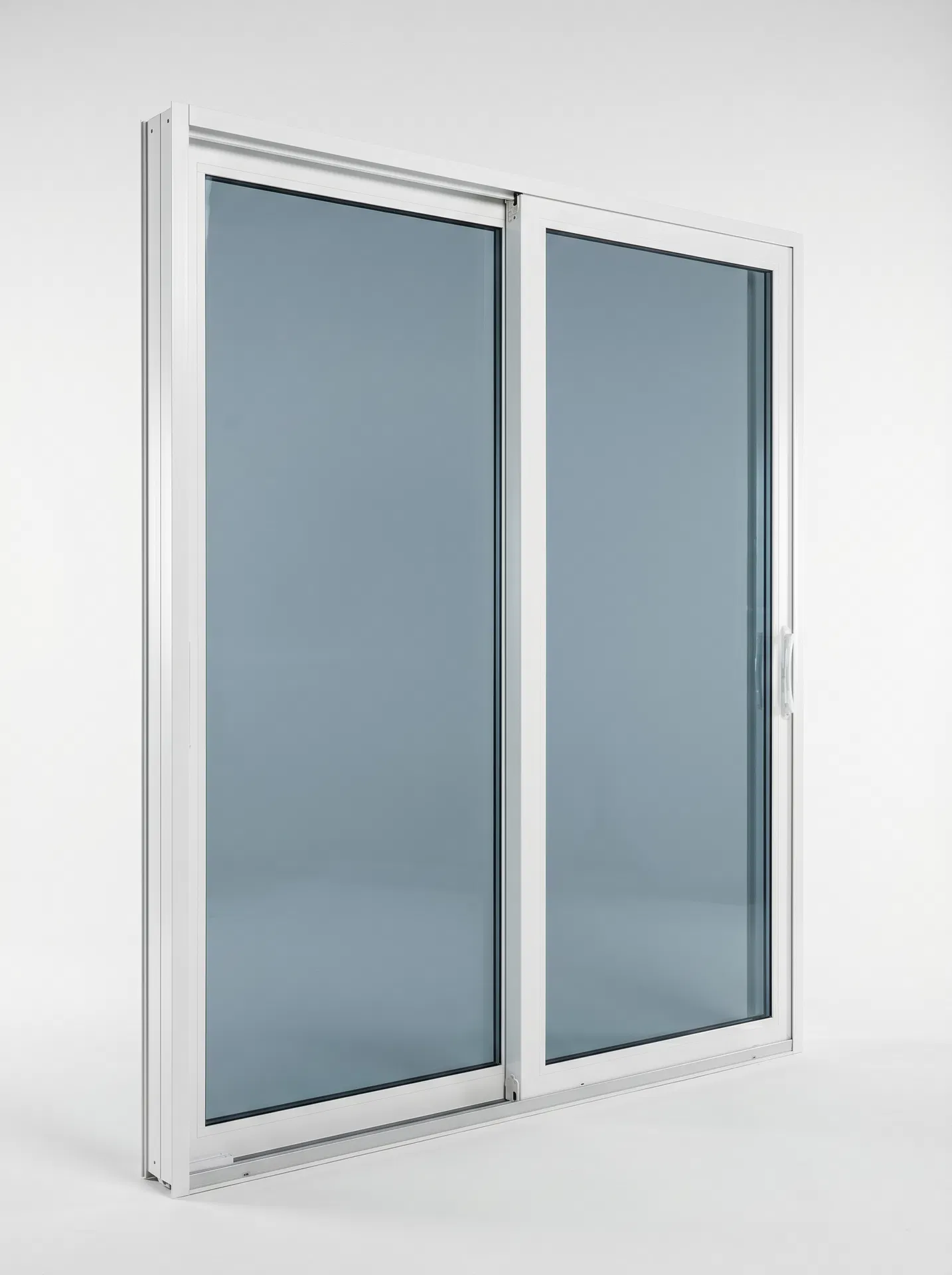Sliding Glass Door — White Frame