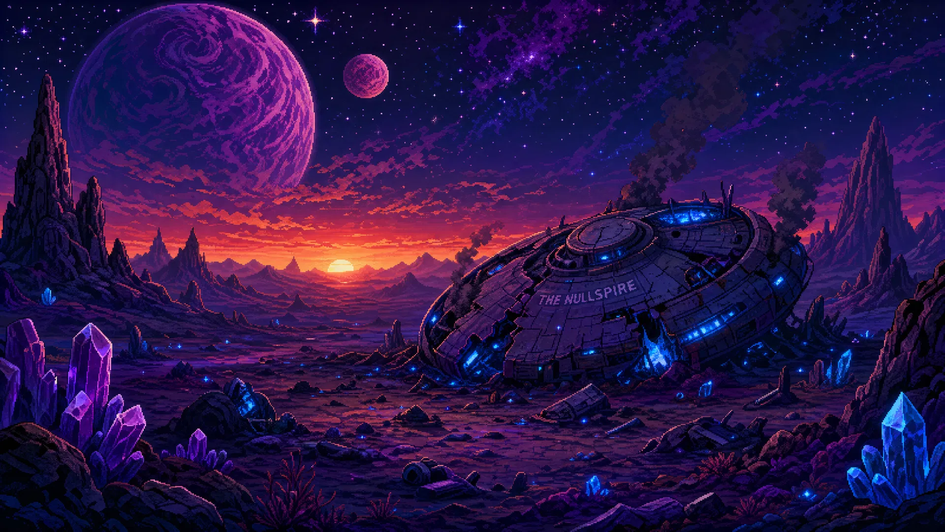 The Nullspire crash site on Veldan Sector-7
