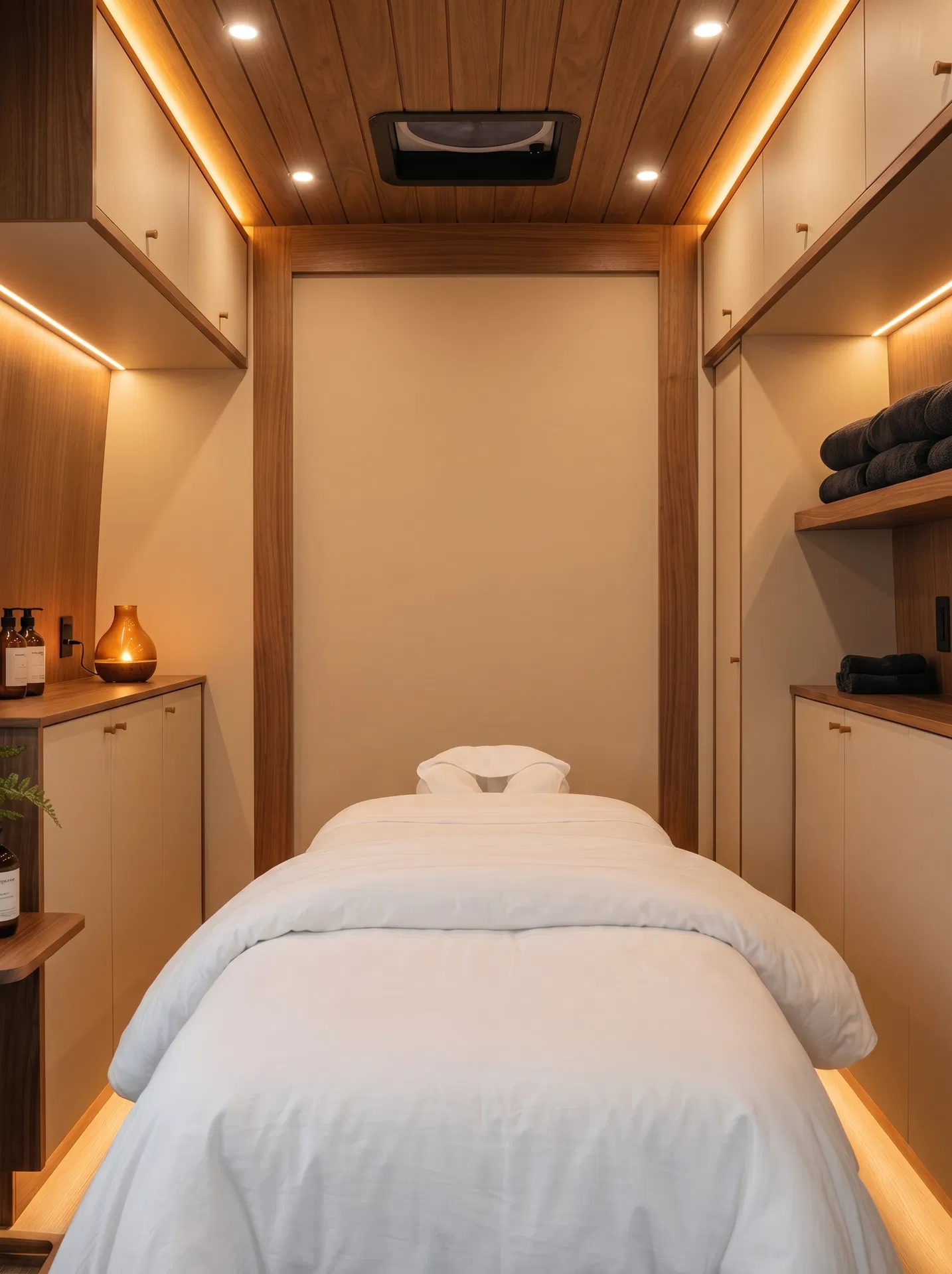 Luxury spa van interior