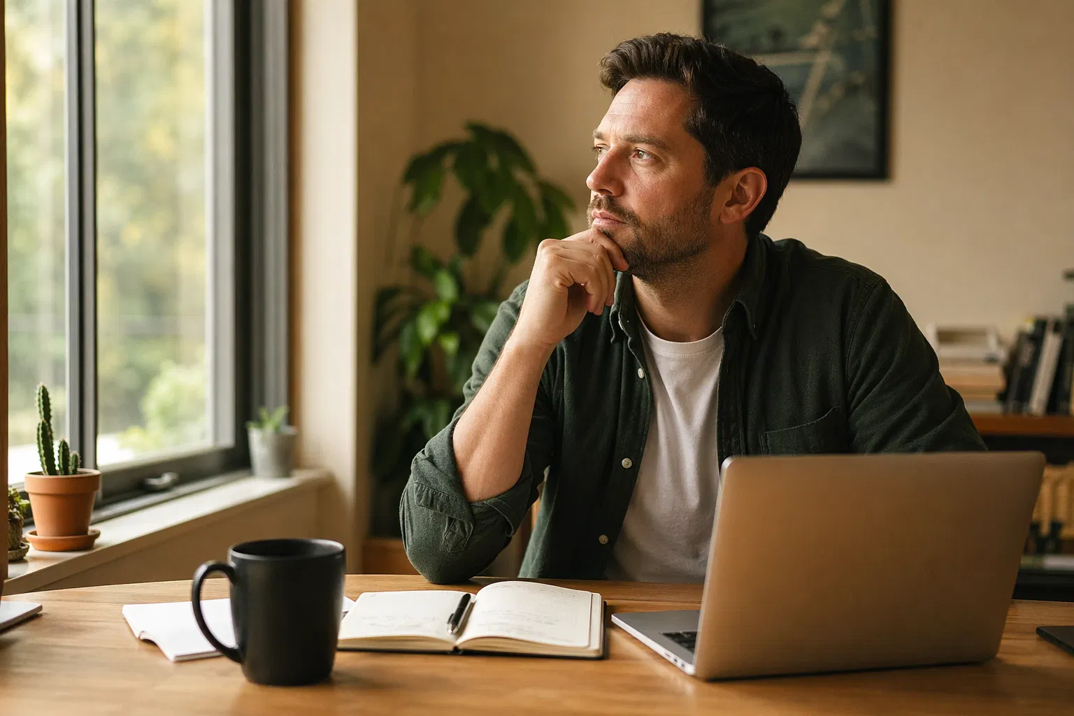 Entrepreneur working through challenges