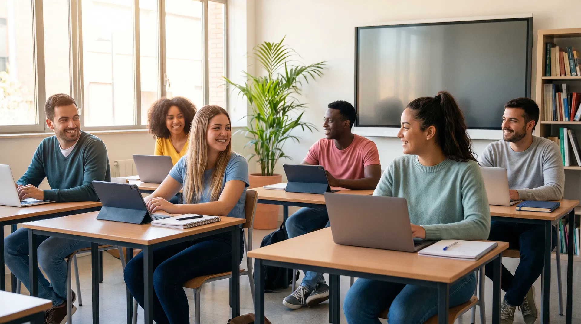 Students Learning Online