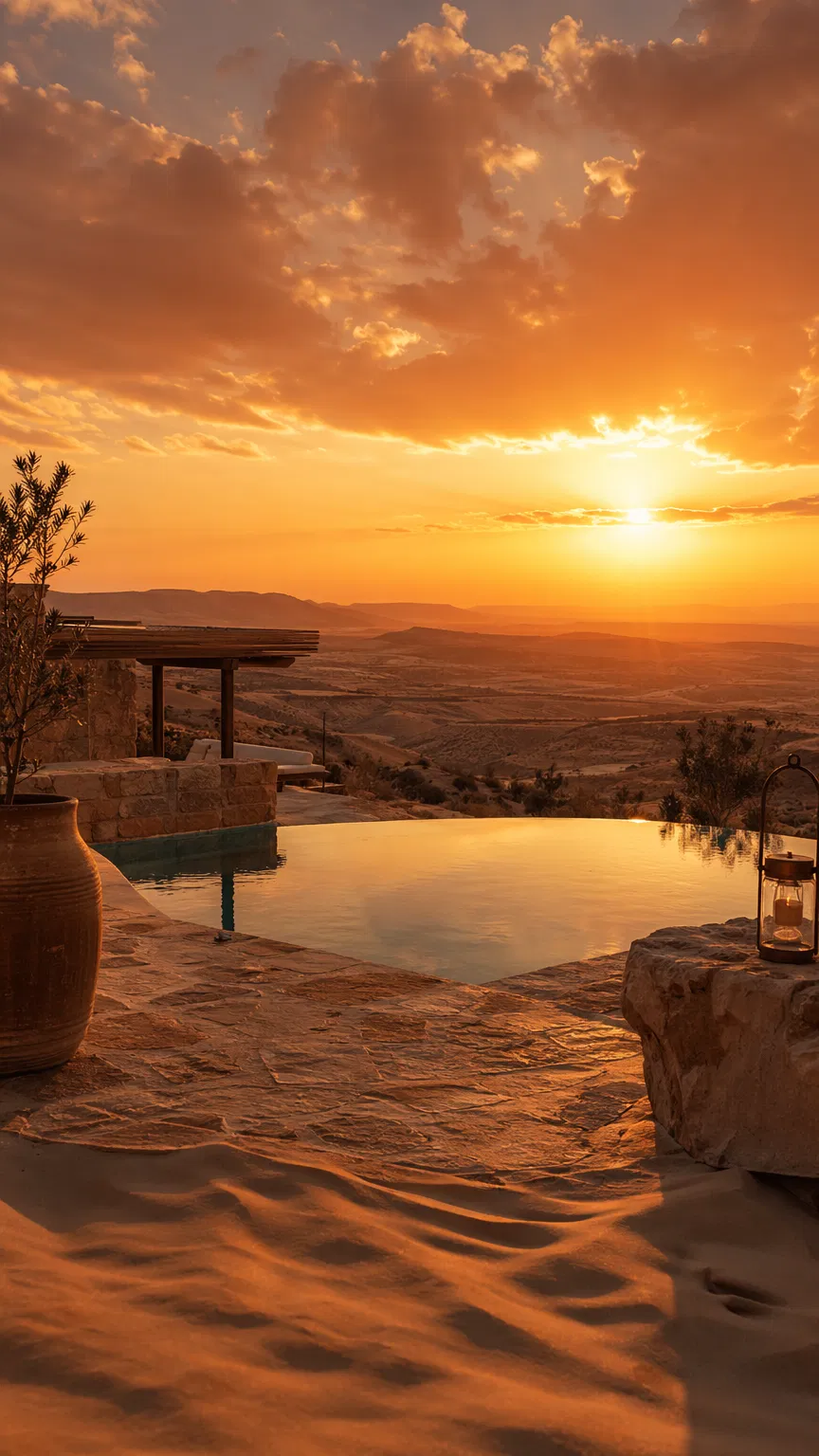 מדבר שחרות בשקיעה