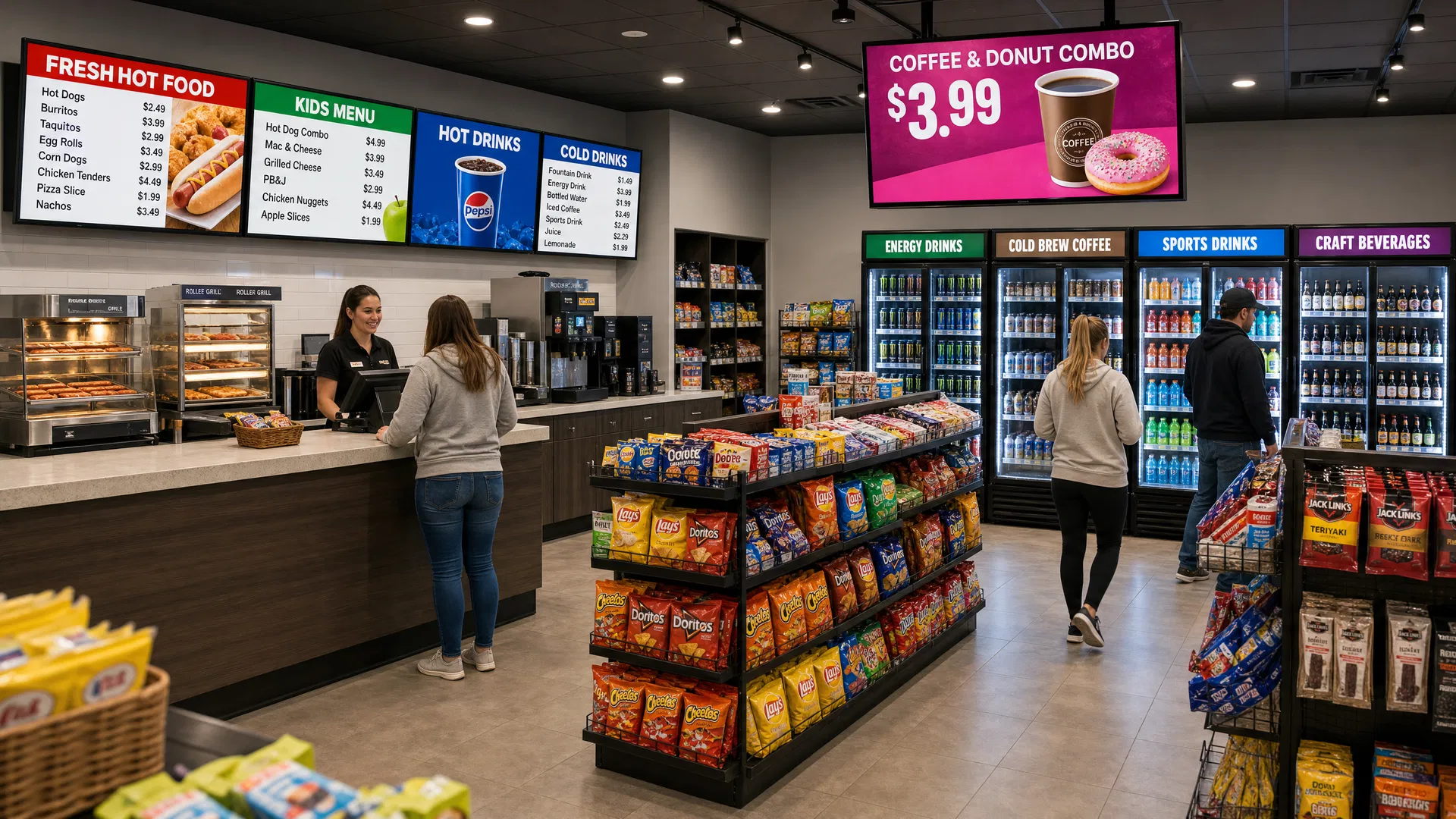 Digital signage for Convenience Stores