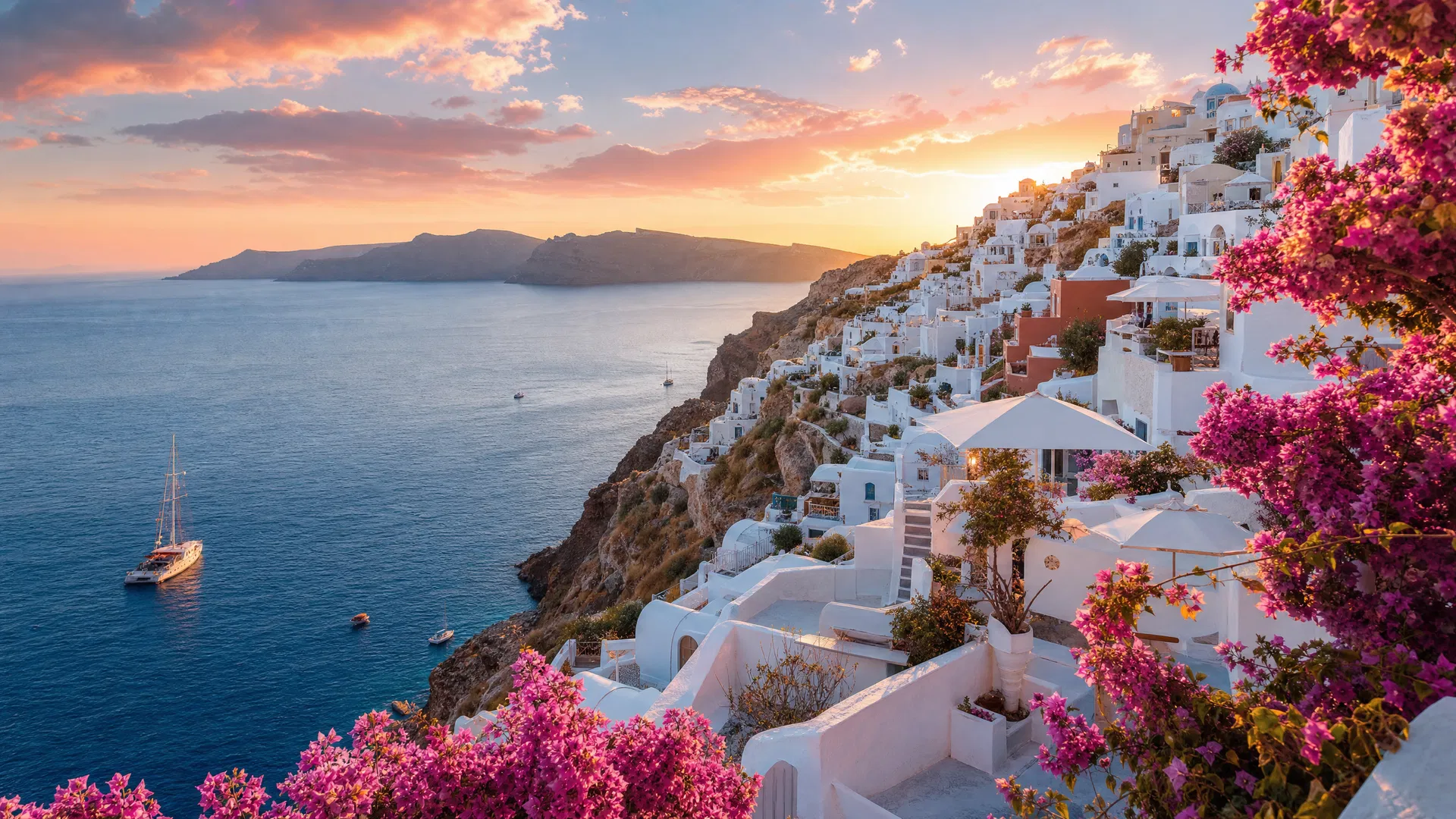 Mediterranean coastal scene