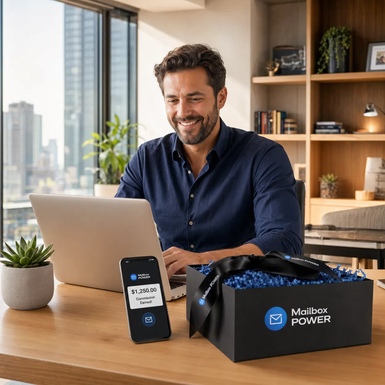 Mailbox Power affiliate earning commissions from home