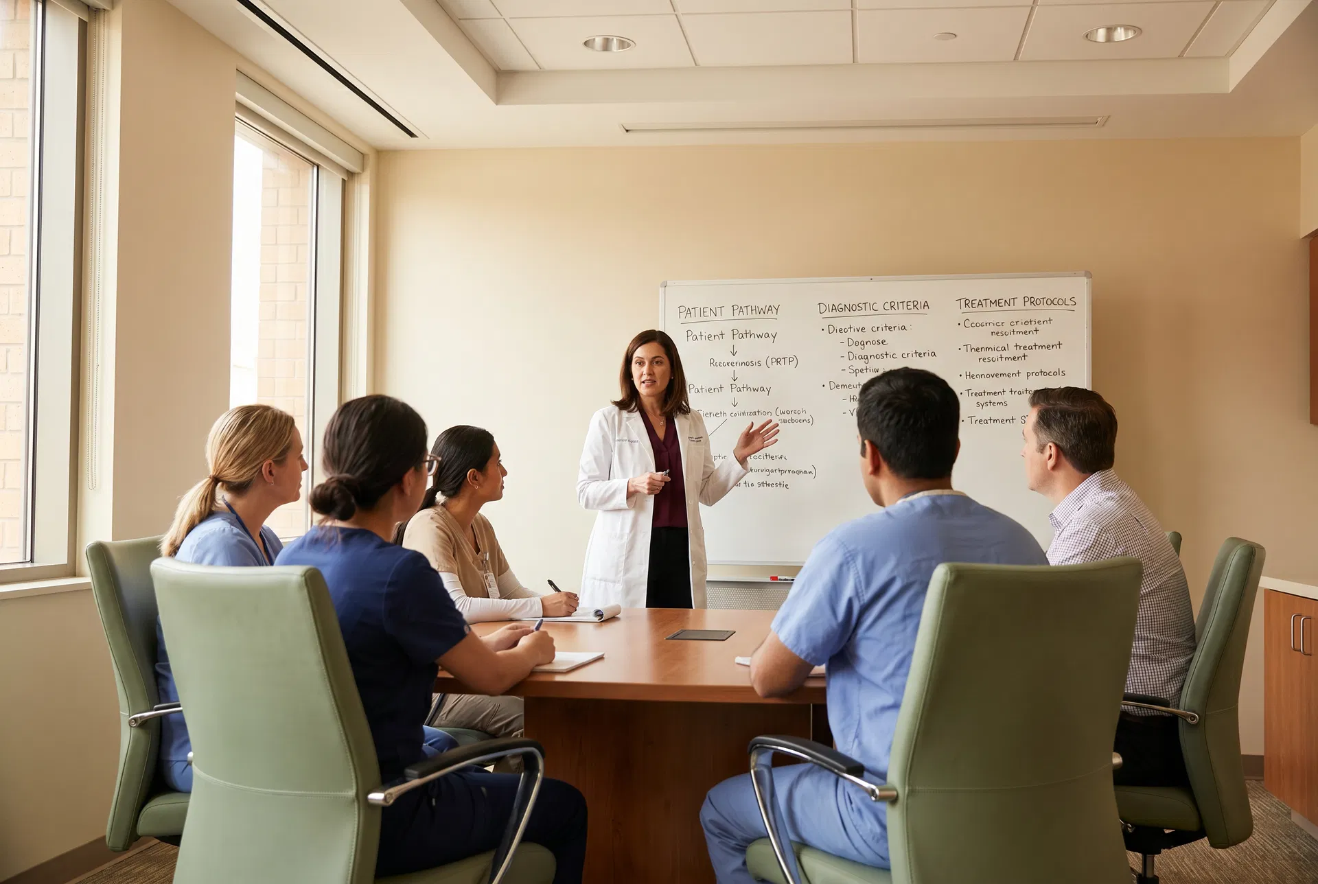 Lisa H. Bishop leading a clinician training session