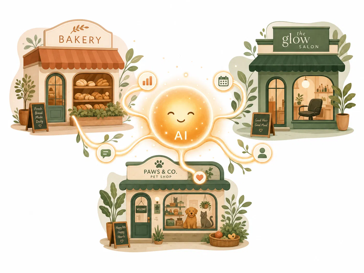 AI receptionist connecting small businesses