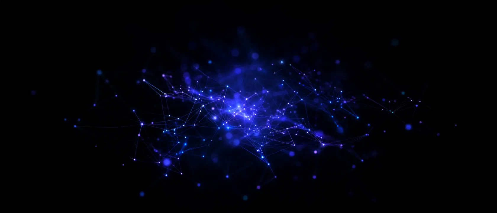 Fundo abstrato com partículas de luz representando o conceito de interface invisível