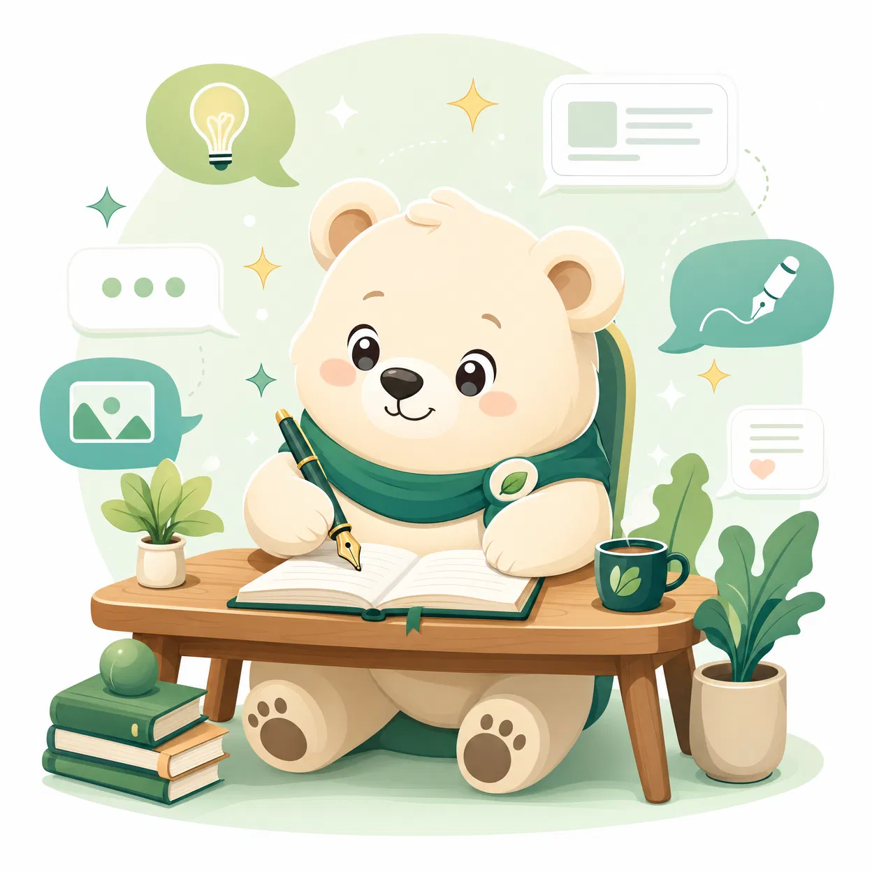 Pen Bear writing assistant