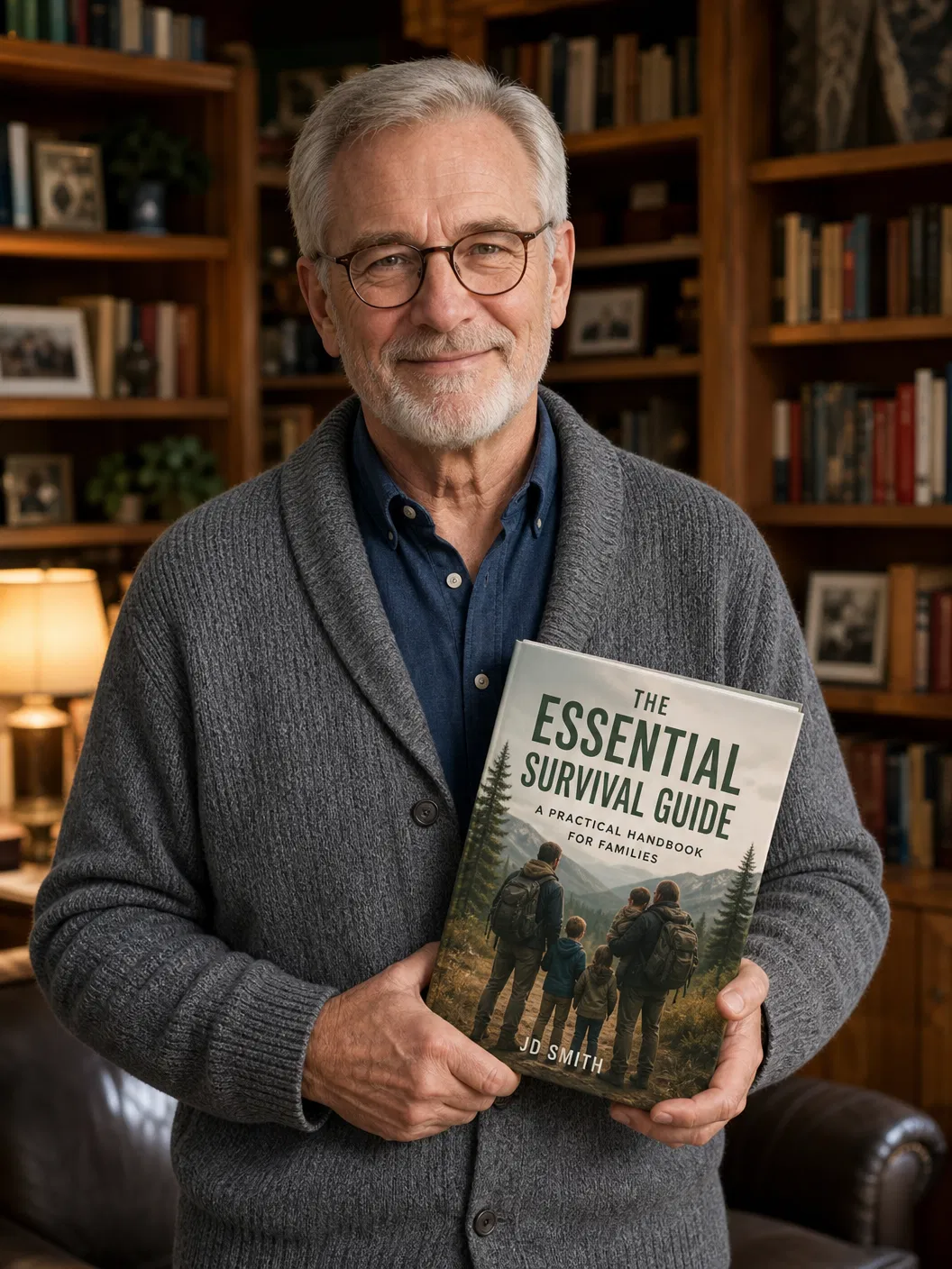 Customer holding The Essential Survival Guide