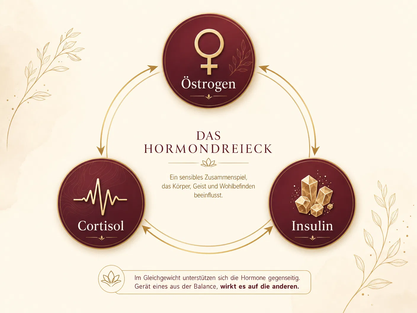 Das Hormondreieck: Östrogen, Cortisol und Insulin im Gleichgewicht