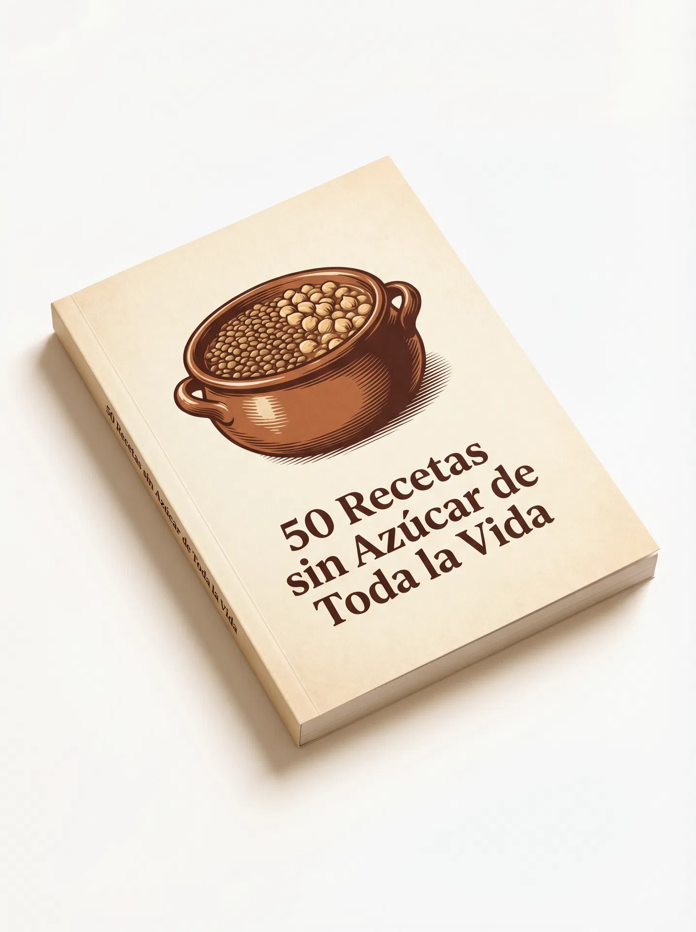 Mockup del bonus: Recetario "50 recetas sin azúcar de toda la vida"