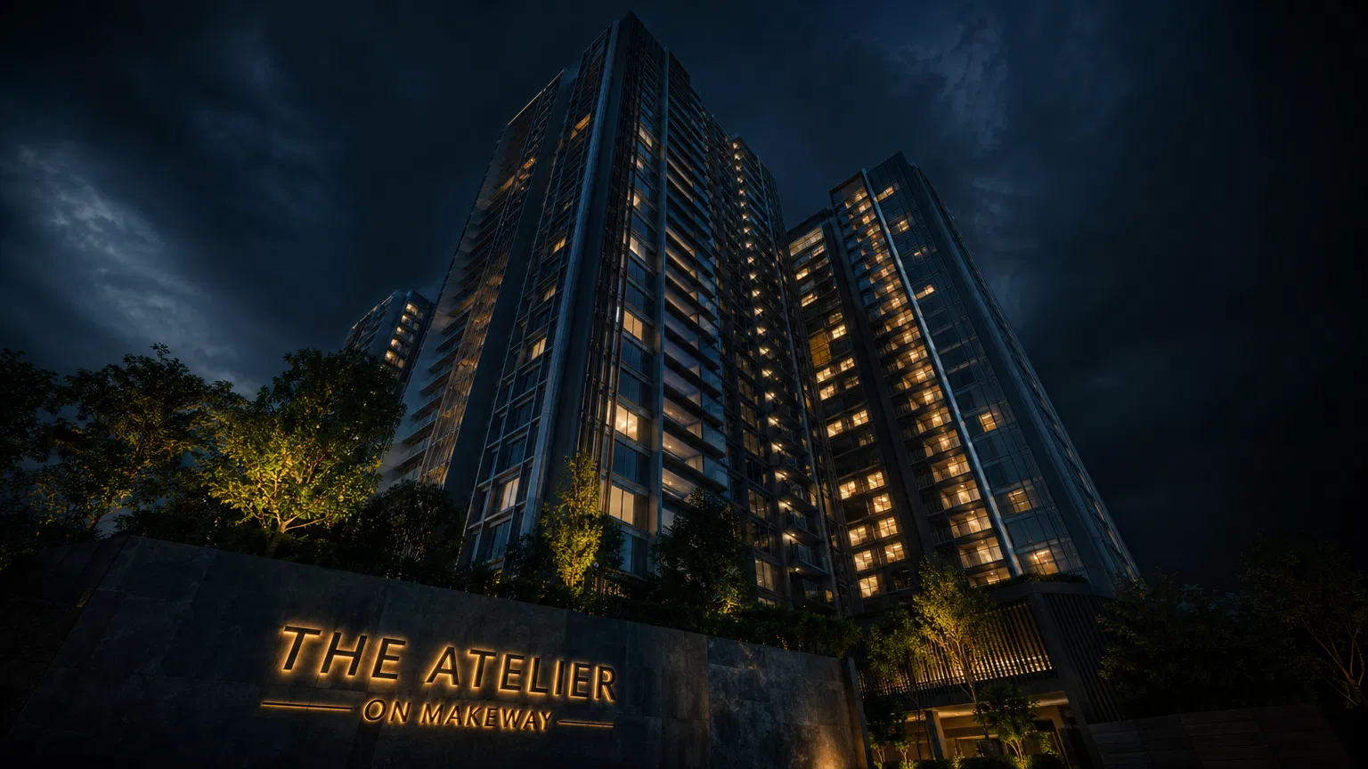 Singapore property at night