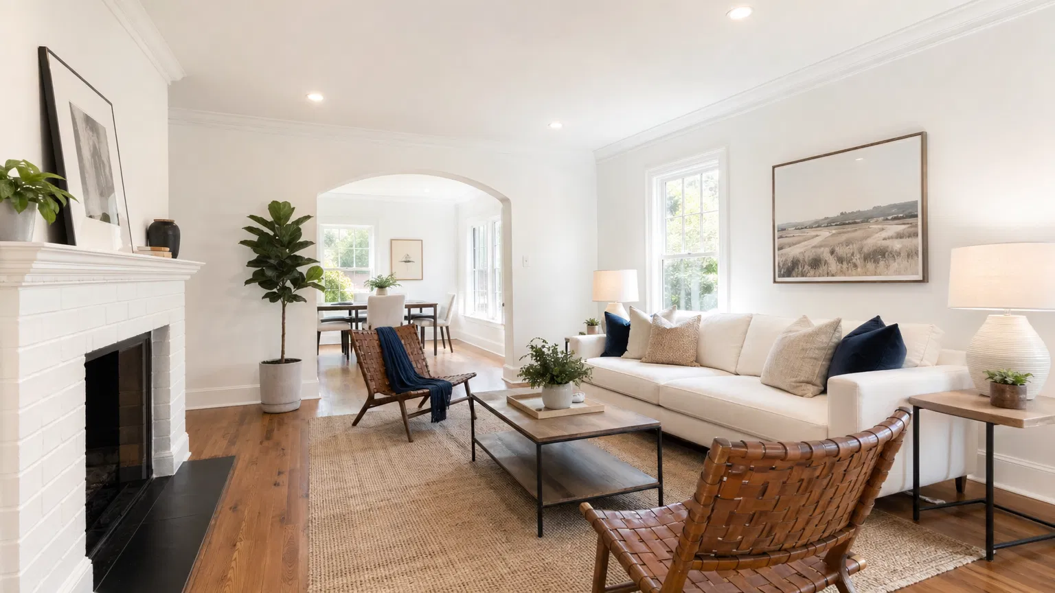 Freshly painted interior