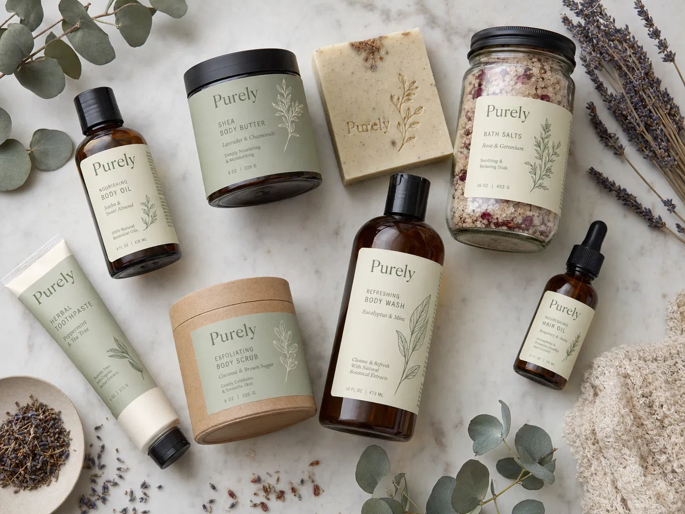 Natural self-care product collection