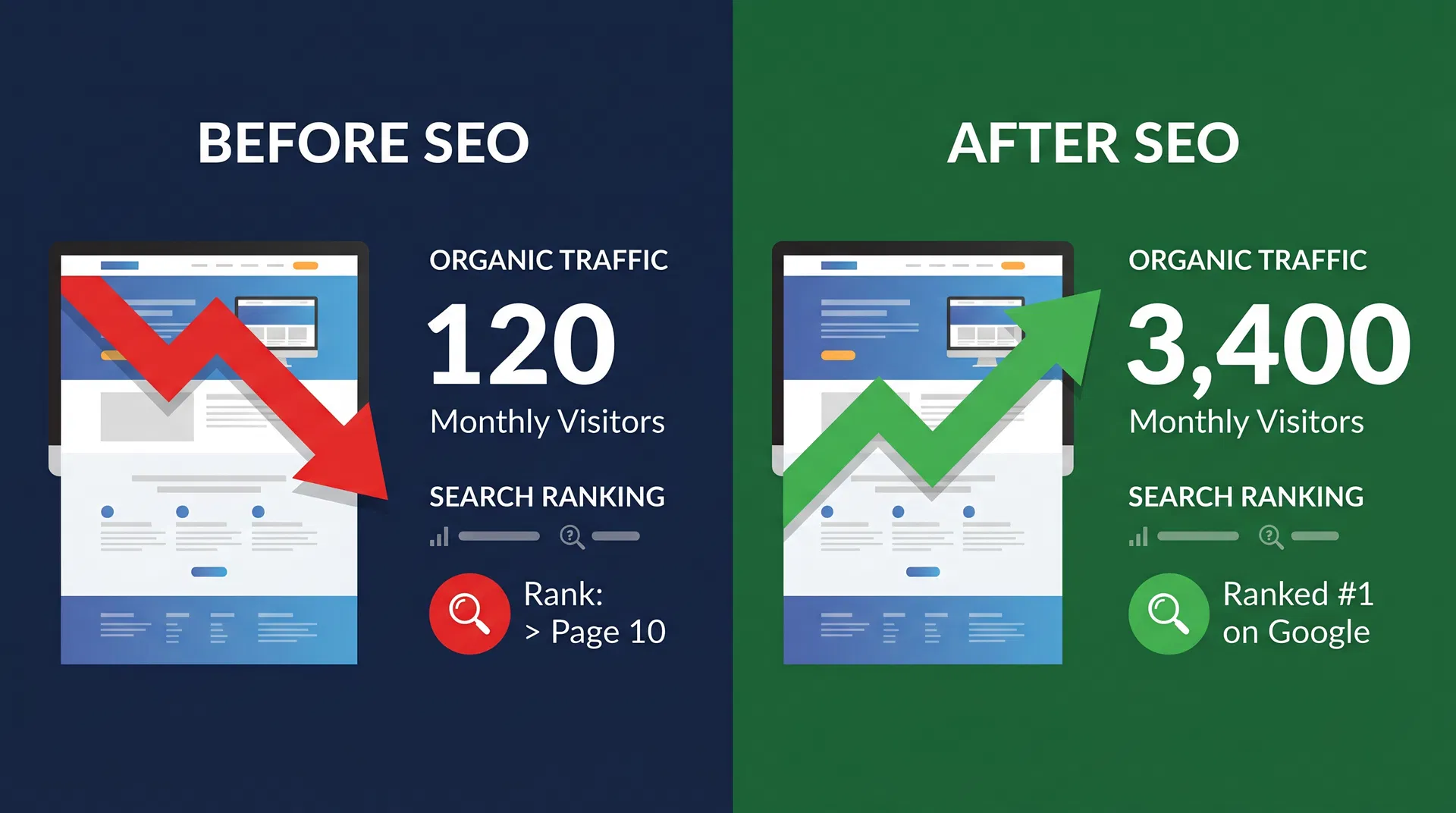 SEO Results Before and After