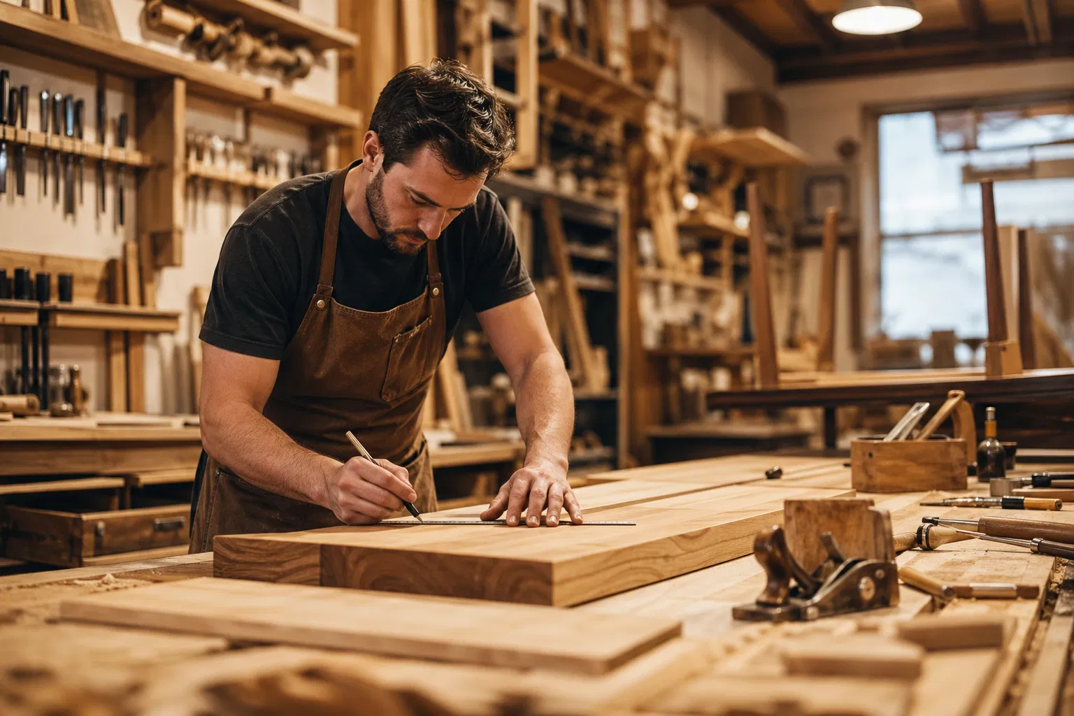 Our craftsmen at work in the workshop