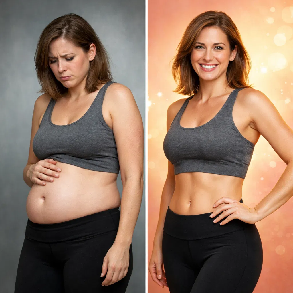 Antes e depois - Transformação barriga OFF