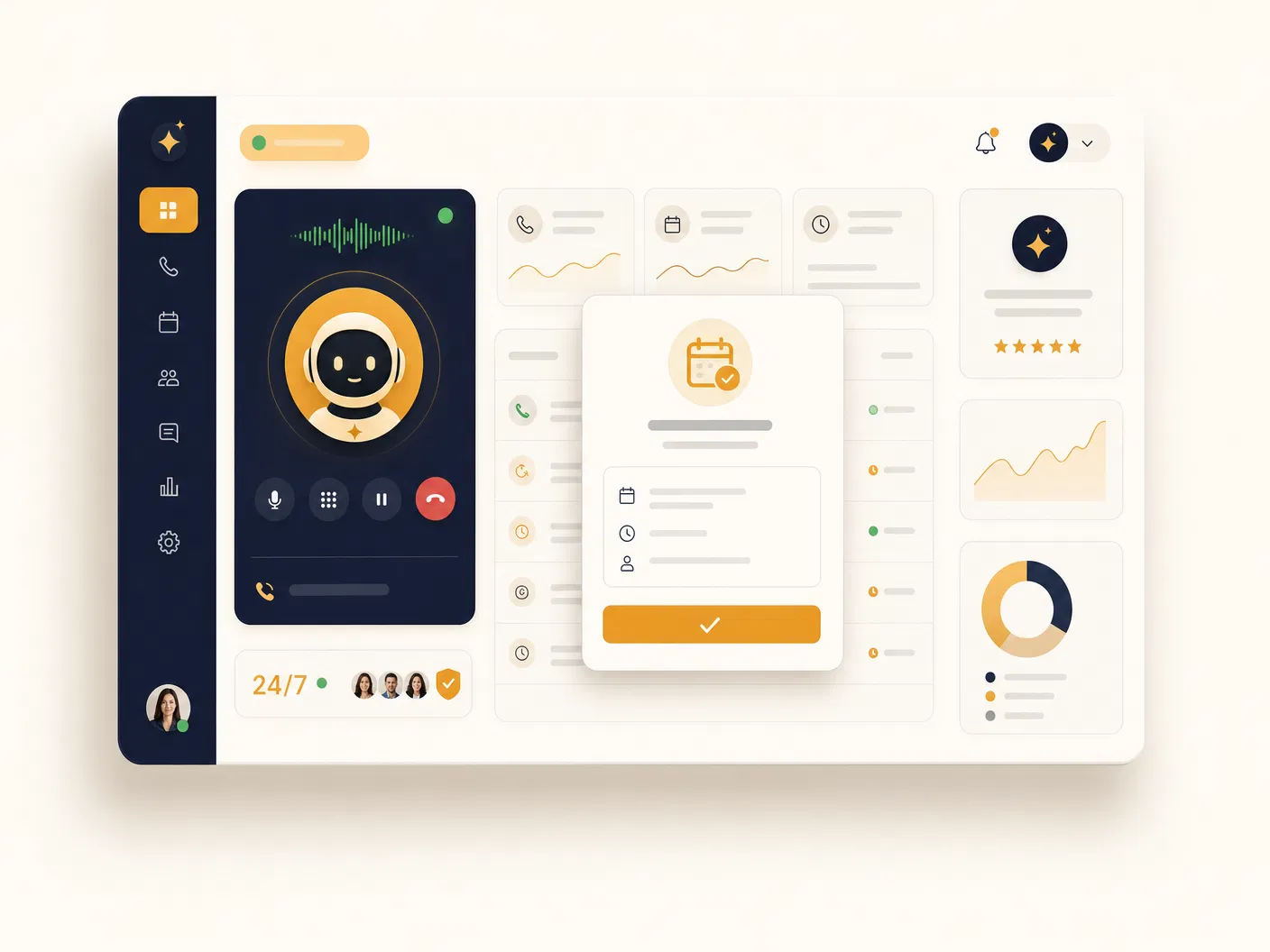 Response Desk AI Receptionist Dashboard