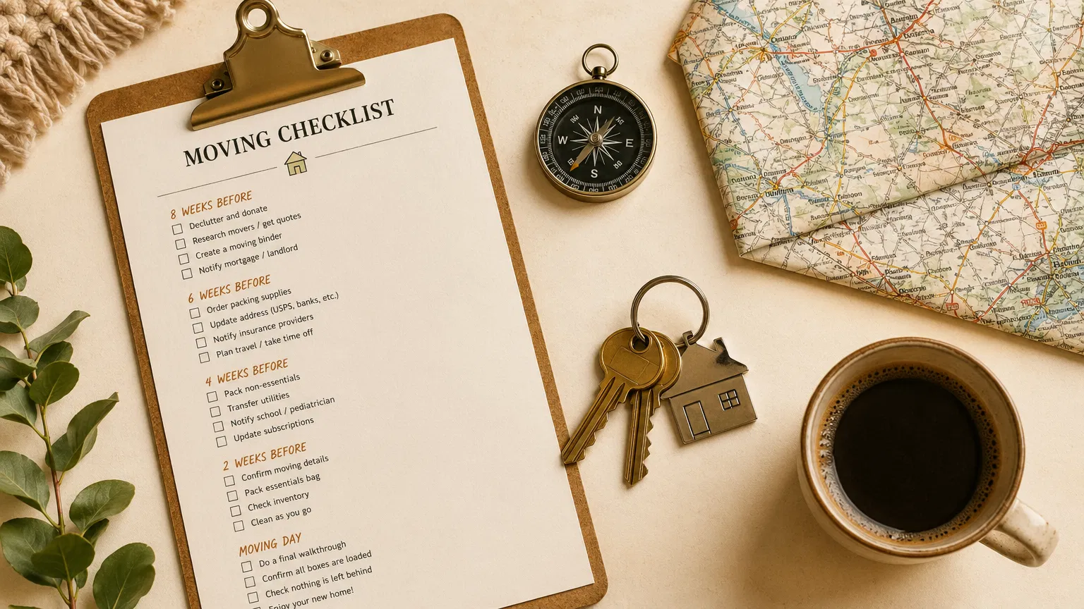 Moving checklist and planning