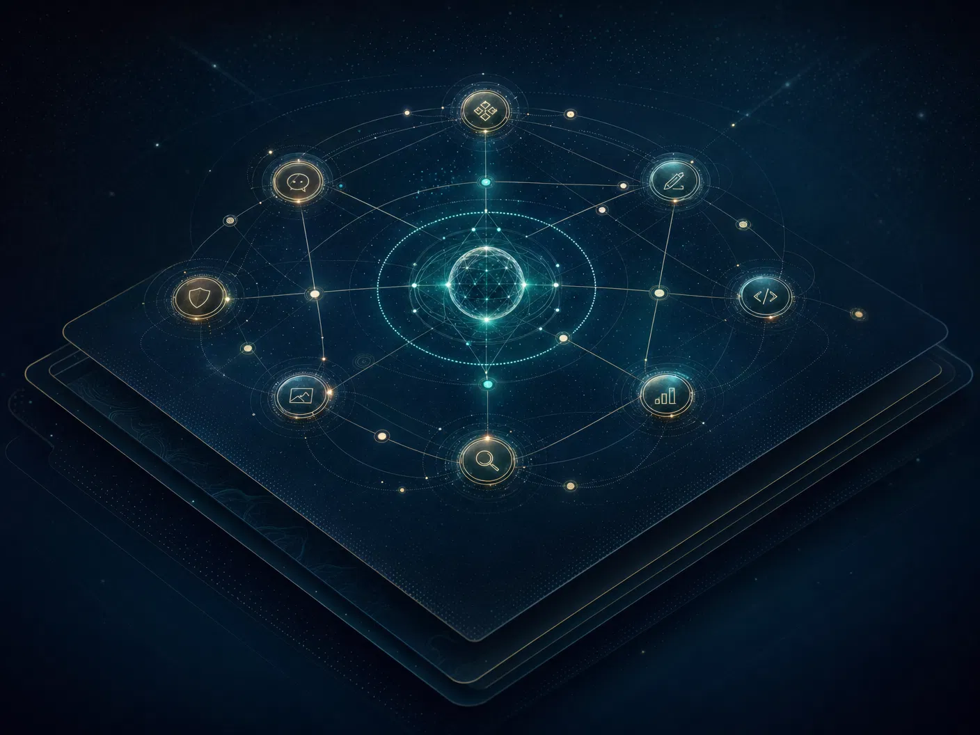 AIツールカテゴリを星図のように表した比較レーダー