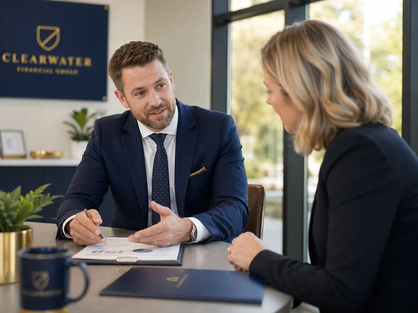 JP Abercrombie team in consultation with a client