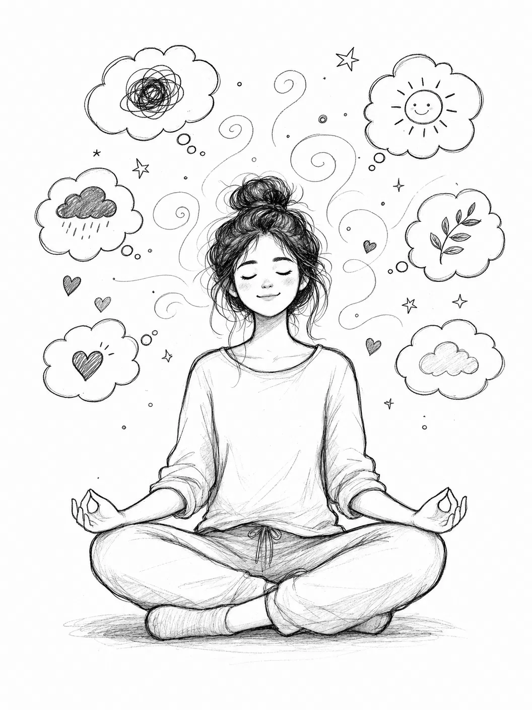 Ilustração meditação