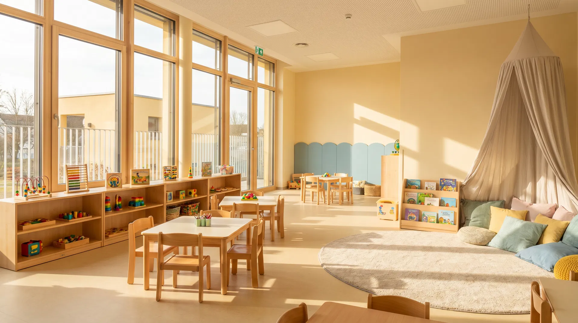 Modern daycare classroom
