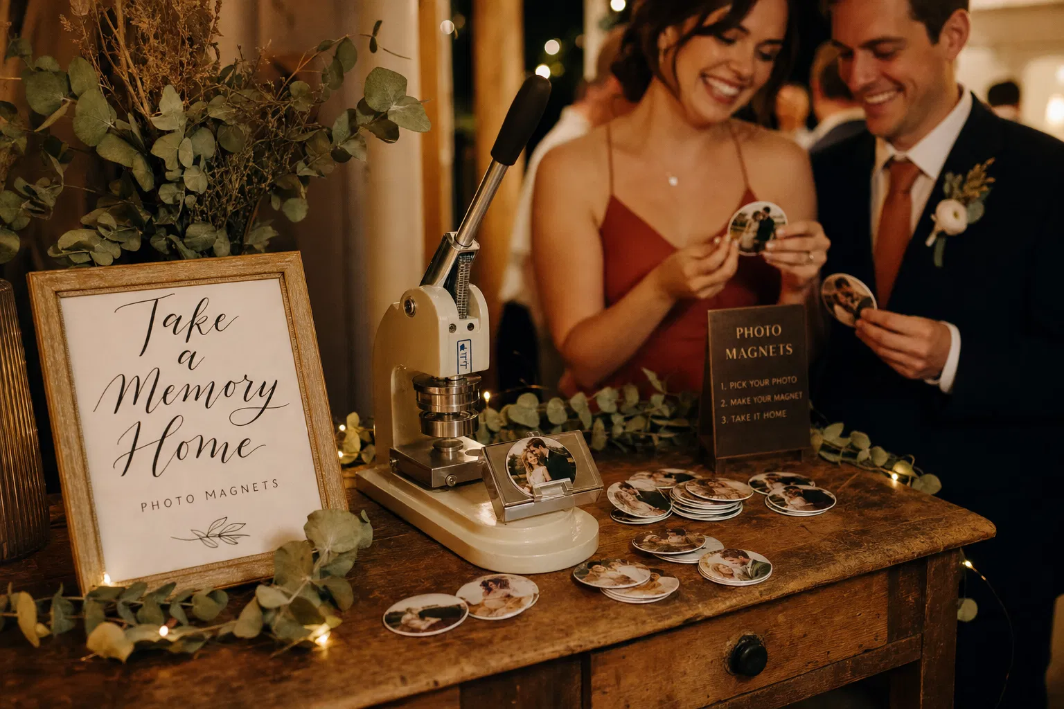 Wedding magnet station