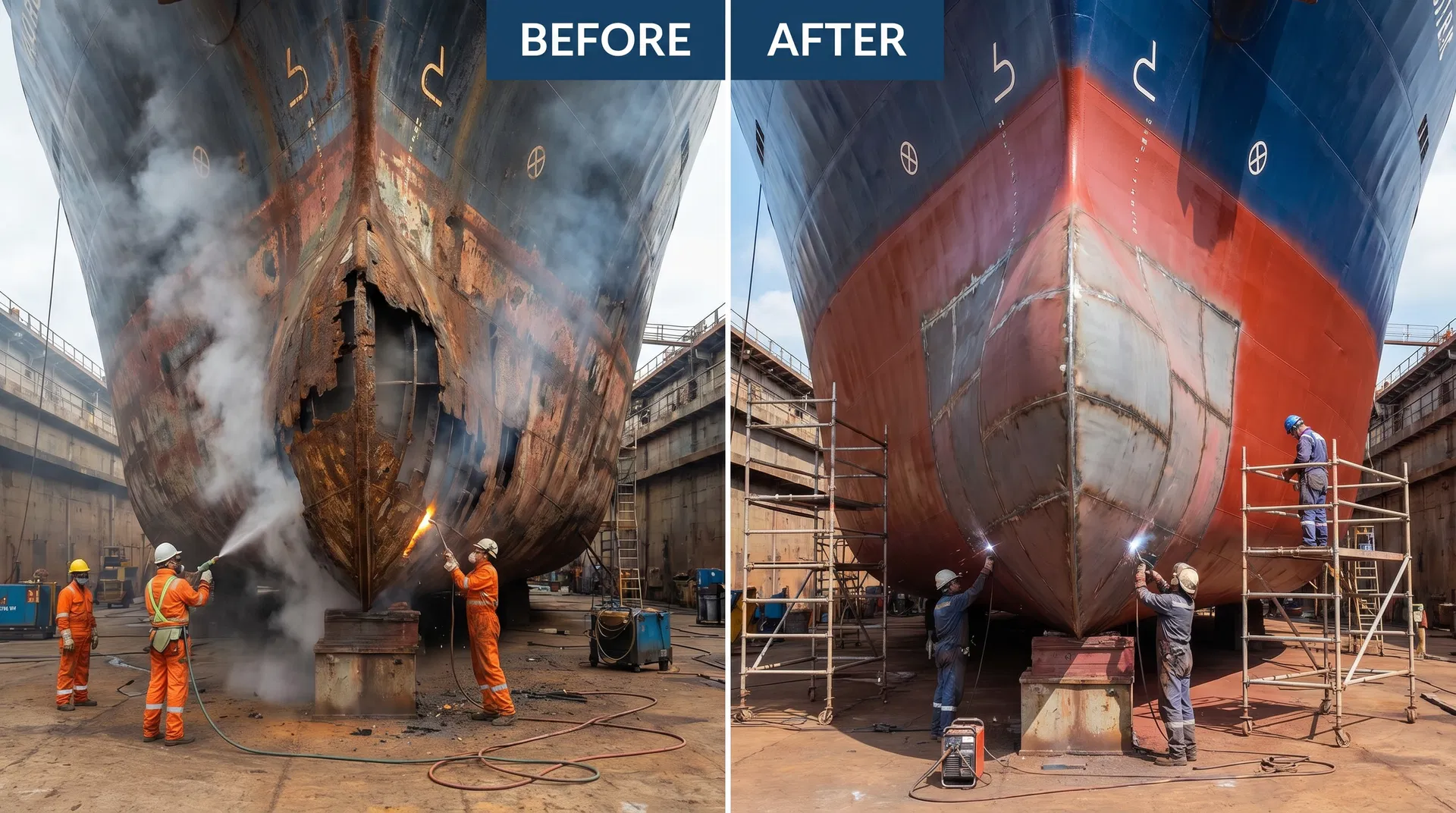 إصلاح سفينة الشحن الكبرى