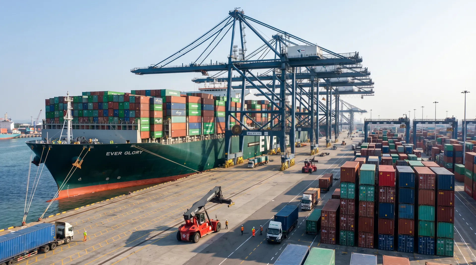 معالجة حاويات الشحن