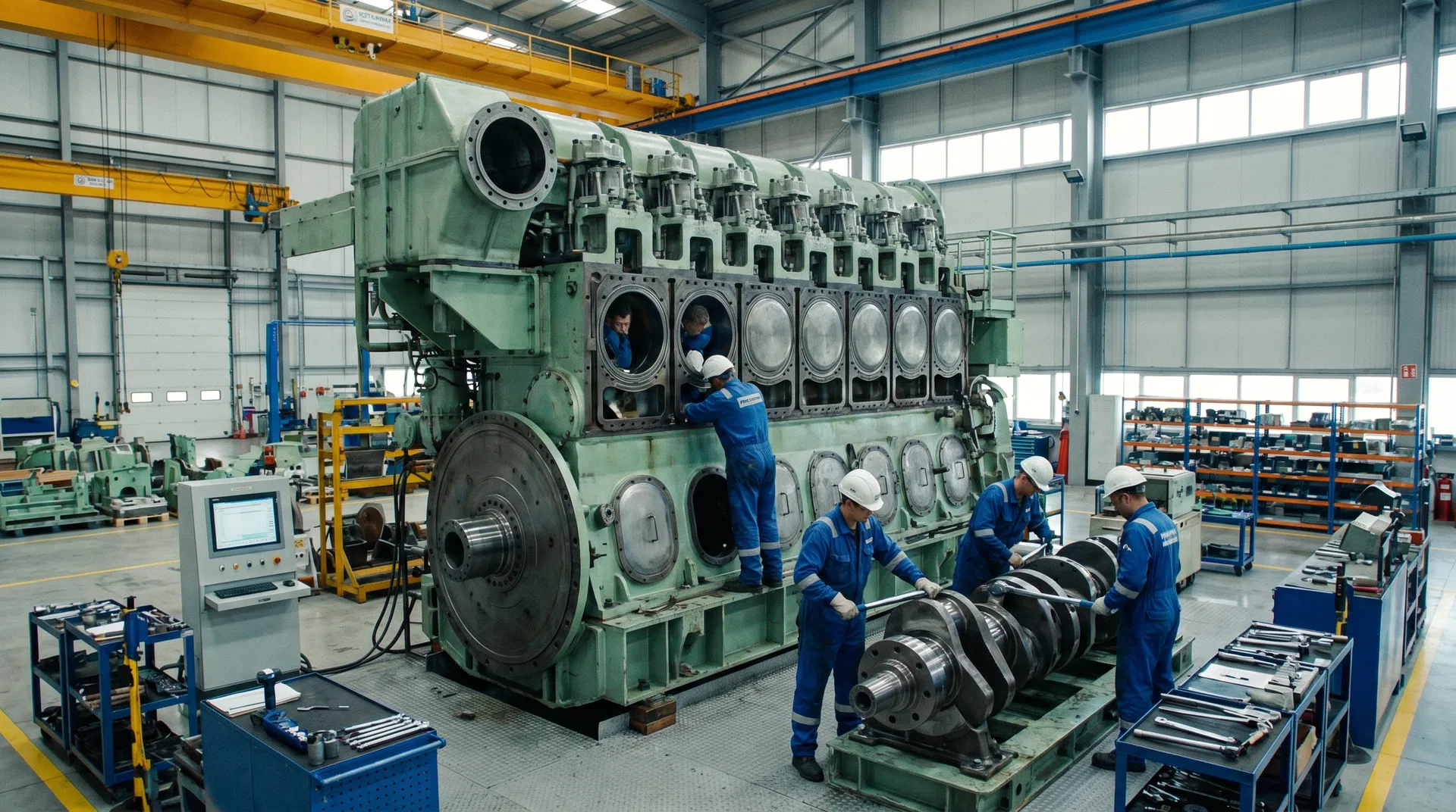 إعادة تأهيل محرك بحري