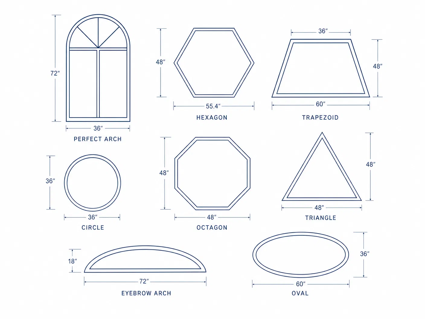 Window template shape examples