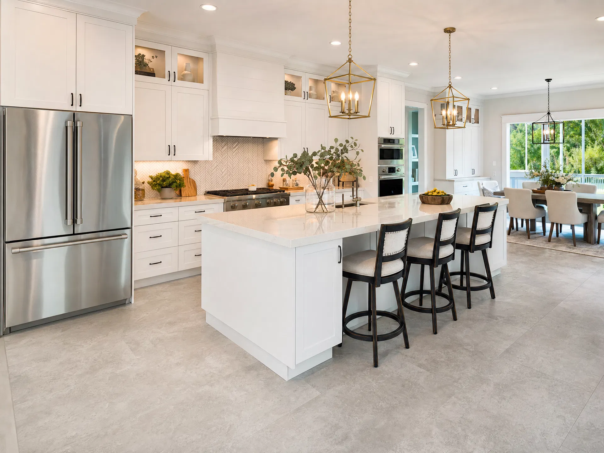 Luxury kitchen remodel with tile work
