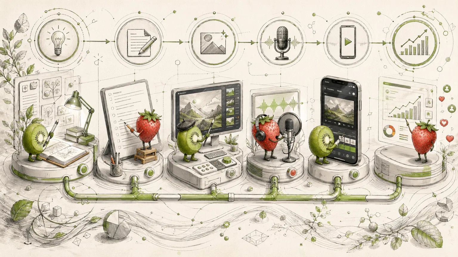Ilustración editorial del portal