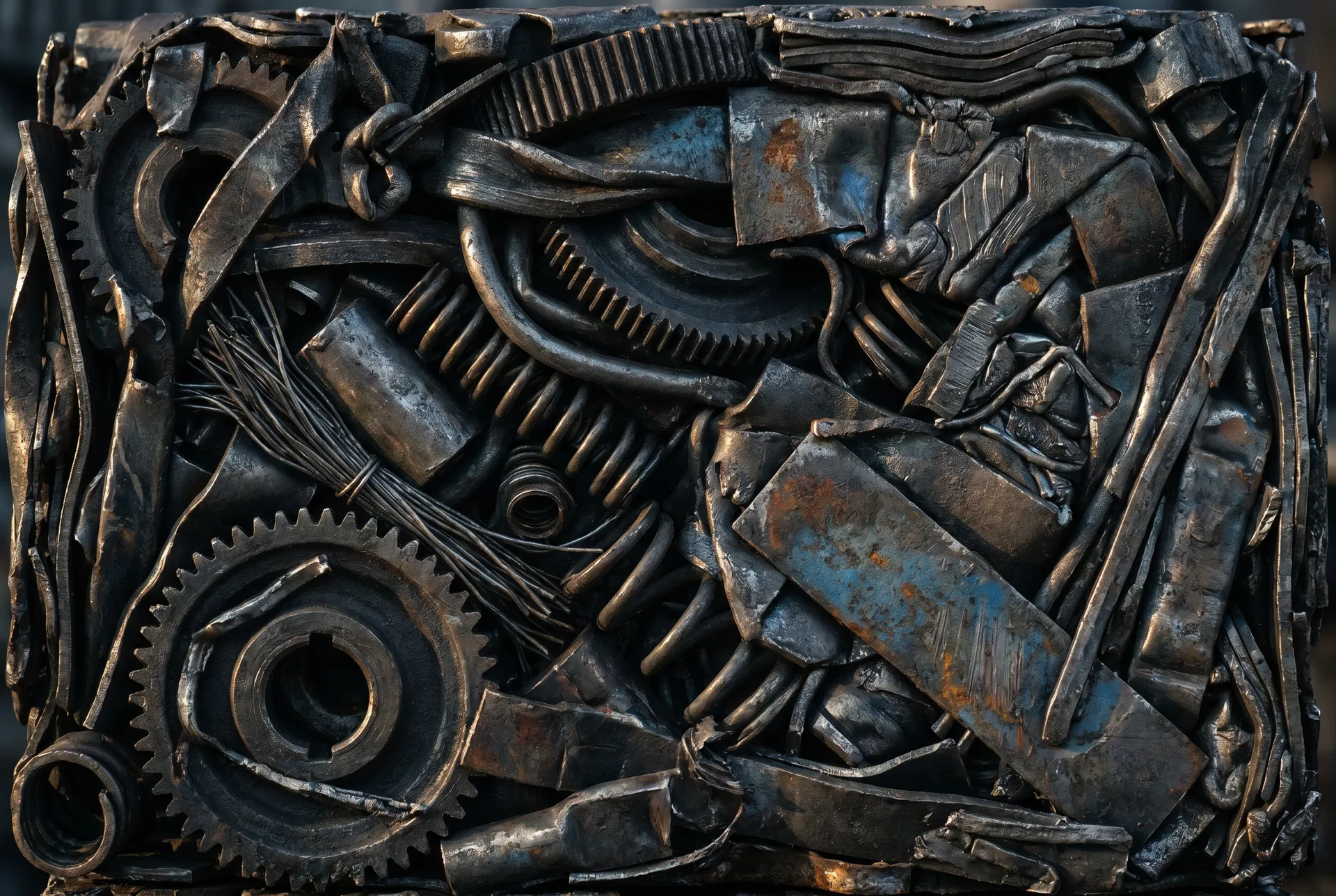 Industrial steel scrap texture