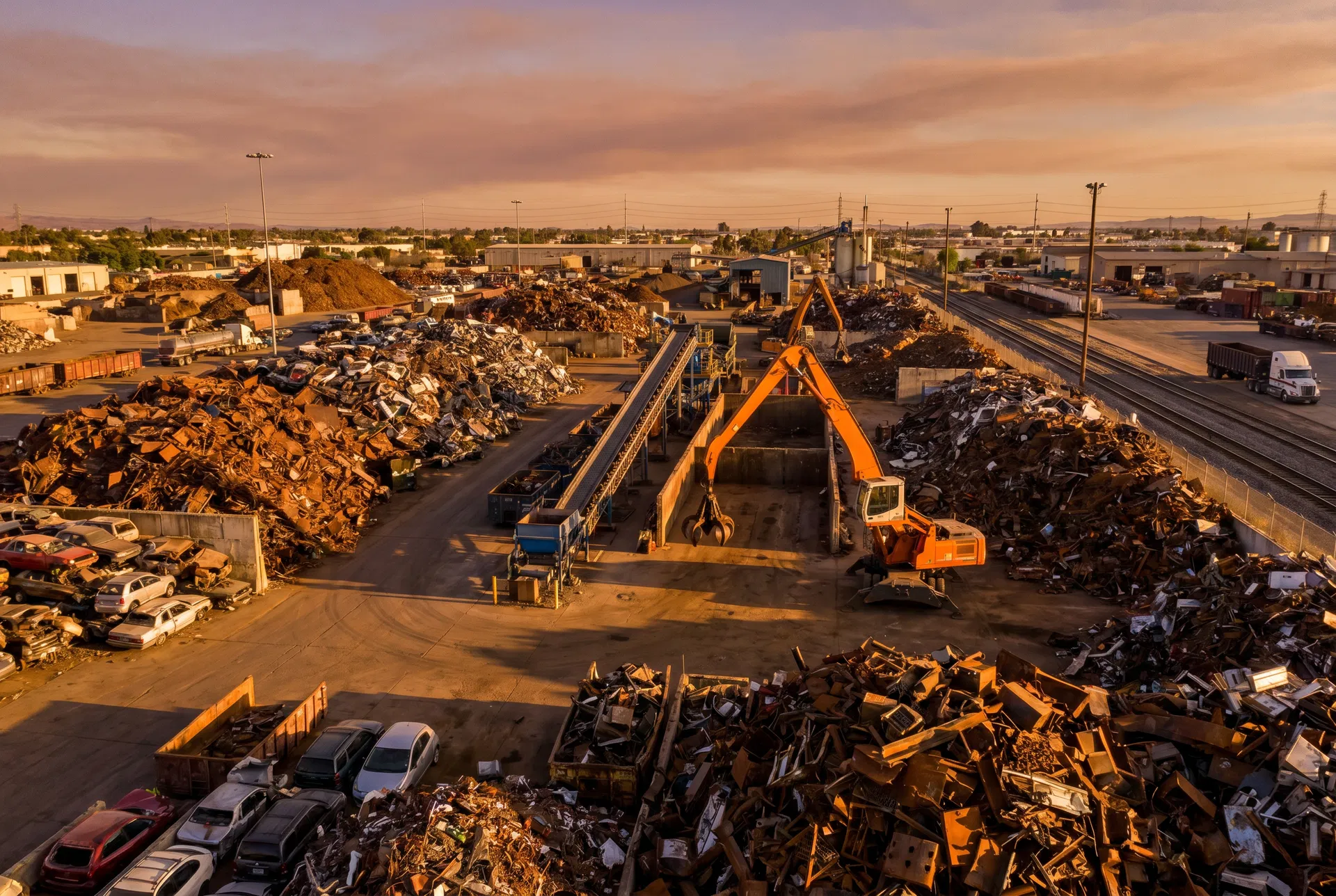 Steel scrap yard operations