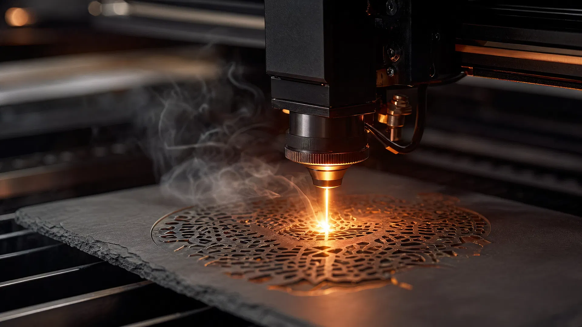 Laser engraving in action
