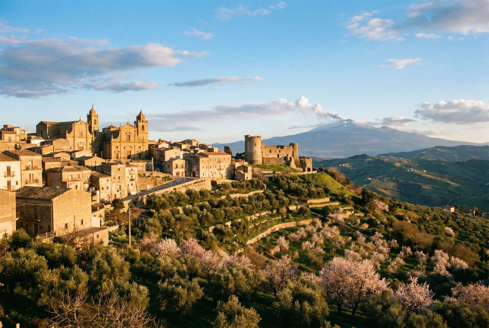 Panorama di Agira, Sicilia